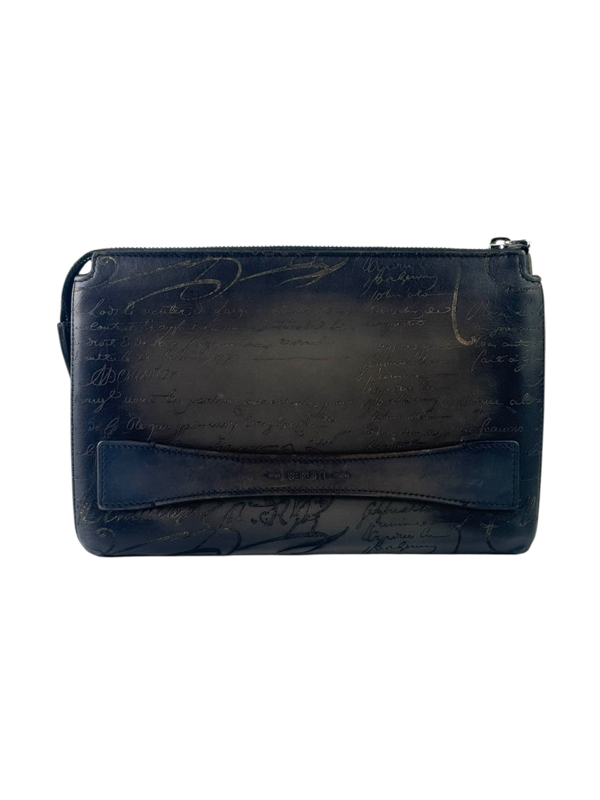 Berluti Scritto Grey Tersio Zipped Pouch