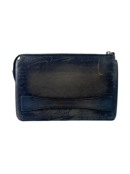 Berluti Scritto Grey Tersio Zipped Pouch