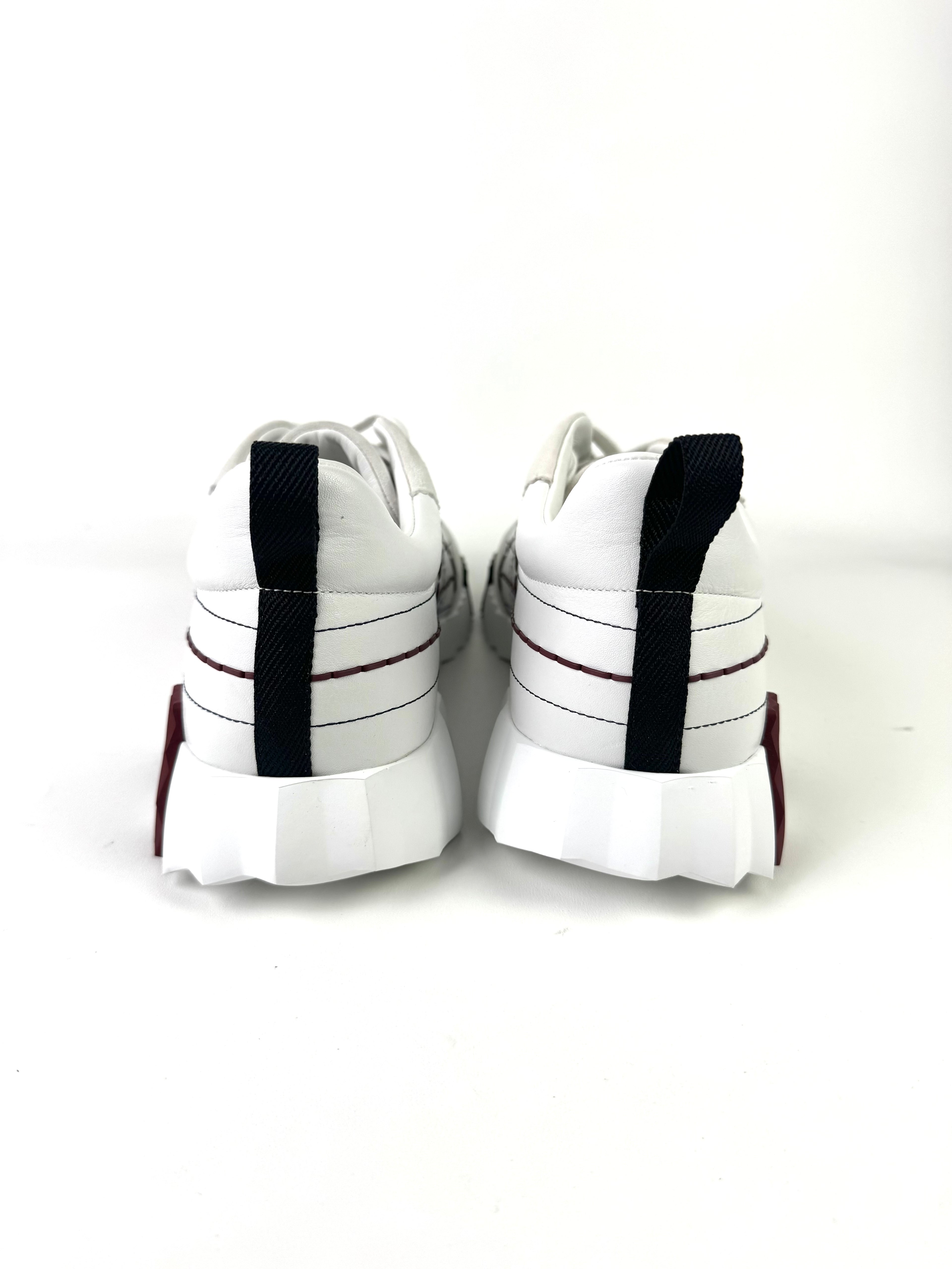 Hermès Bouncing Stitch White Leather Sneakers