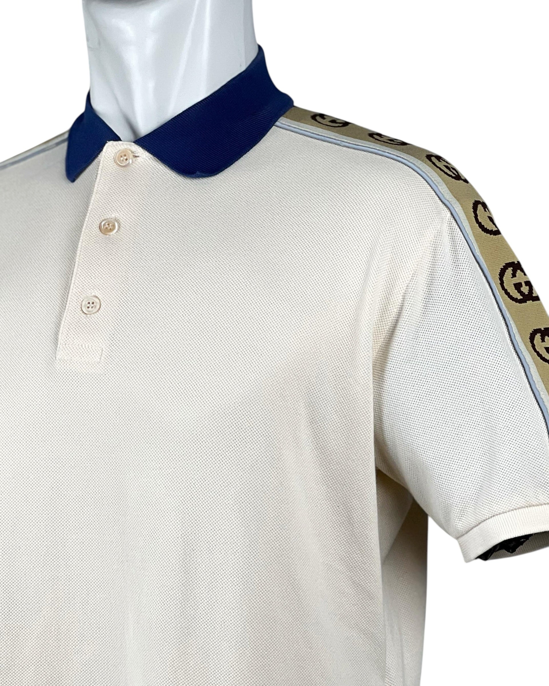 Gucci GG Interlocking Cotton Reflective Polo Shirt