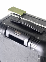 Gucci x FPM GG Jumbo Black Leather & Aluminum Cabin Luggage 5