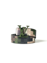 Louis Vuitton LV Mega Pixel 40MM Green Damouflage Reversible Belt 1