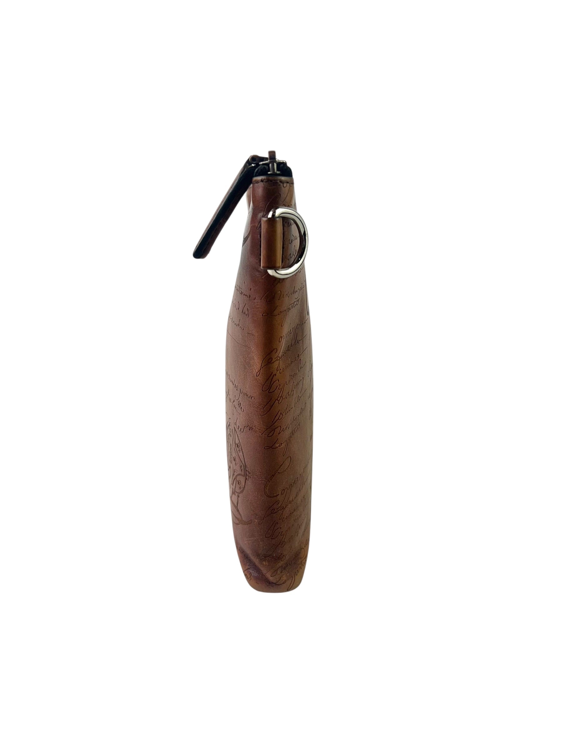 Berluti Nino GM Scritto Light Brown Clutch