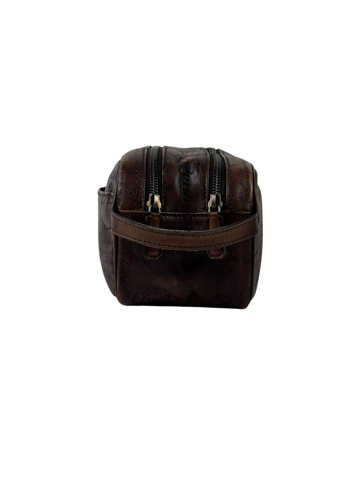 Berluti Scritto Formula Brown Toiletry Pouch