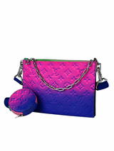 Louis Vuitton Trio Pouch Taurillon Illusion Blue / Pink Messenger Bag 2