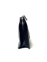 Prada Triangle Logo Grain Leather Standing Clutch 4