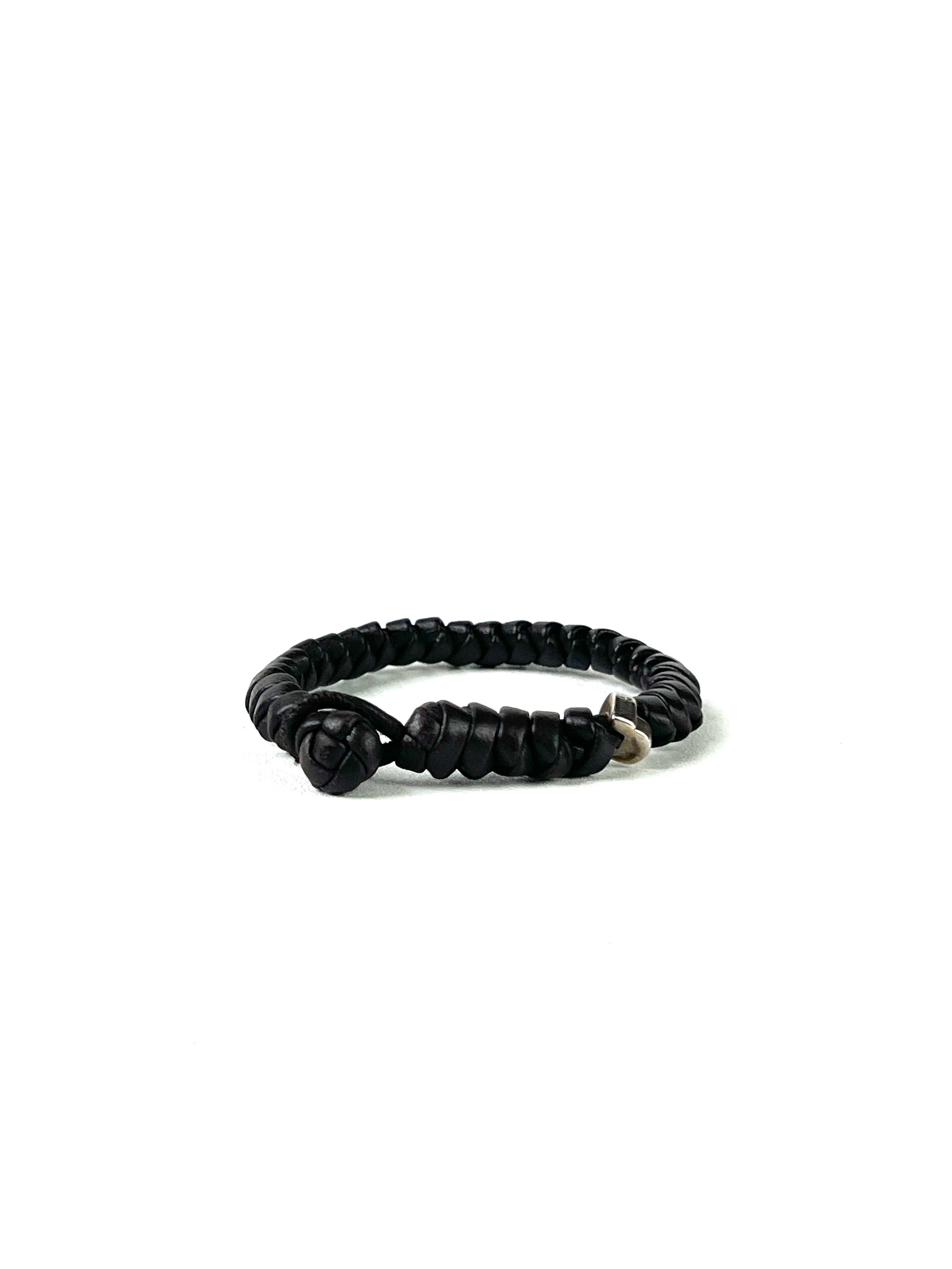 Bottega Veneta Intrecciato Black Bracelet