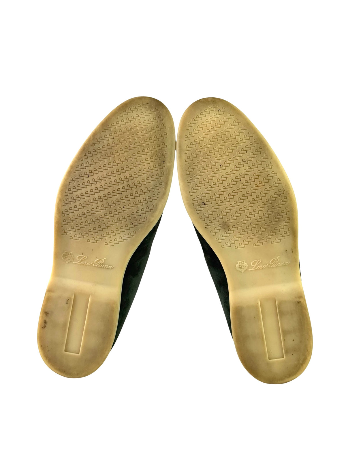 Loro Piana Open Walk Green Suede Slip On
