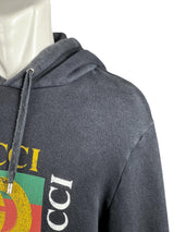 Gucci GG Distressed Logo Black Hoodie 3