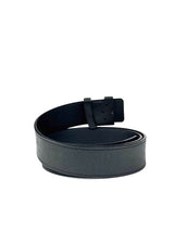 Louis Vuitton Initial Taiga Buckle Logo Leather Black Belt 4