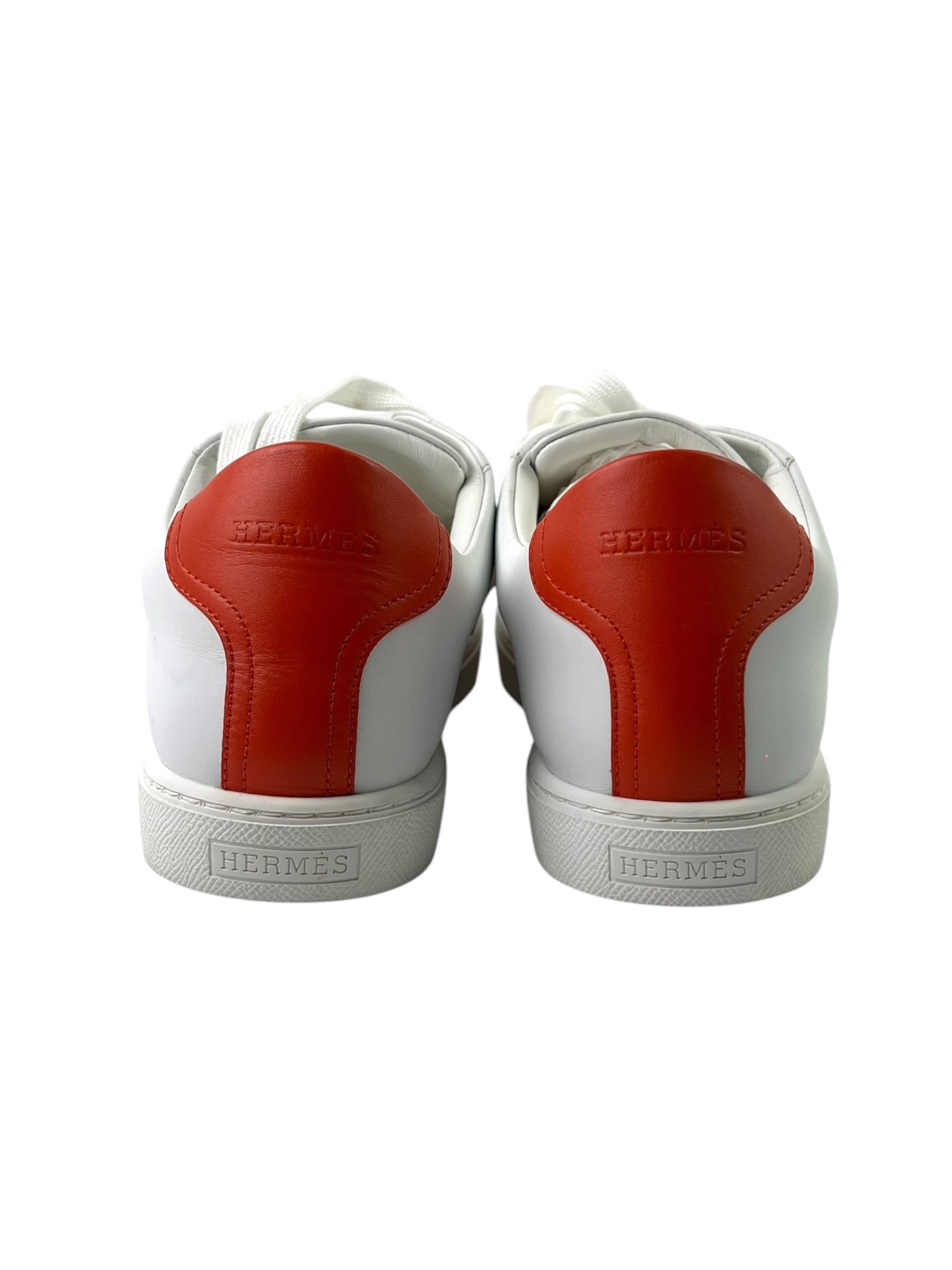 Hermès Advantage White Leather Sneakers