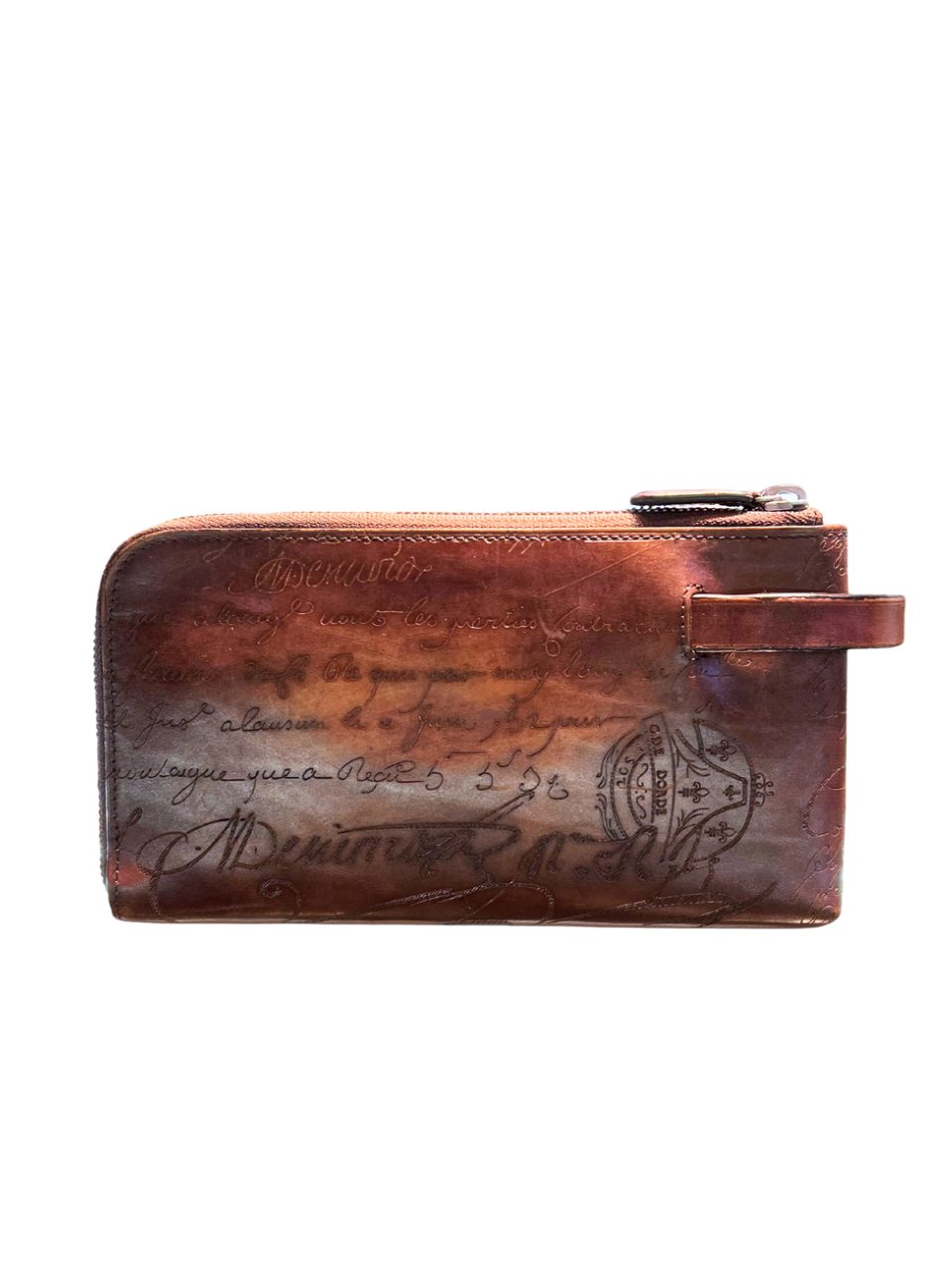 Berluti Scritto Tiriwa Brown Zipped Pouch