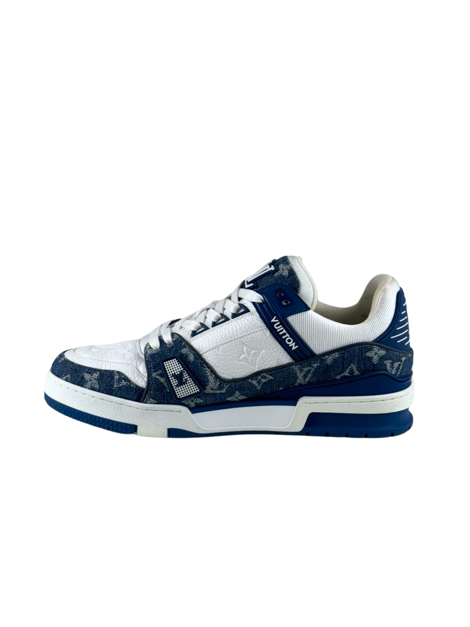 Louis Vuitton Trainer Denim Monogram Blue Sneakers