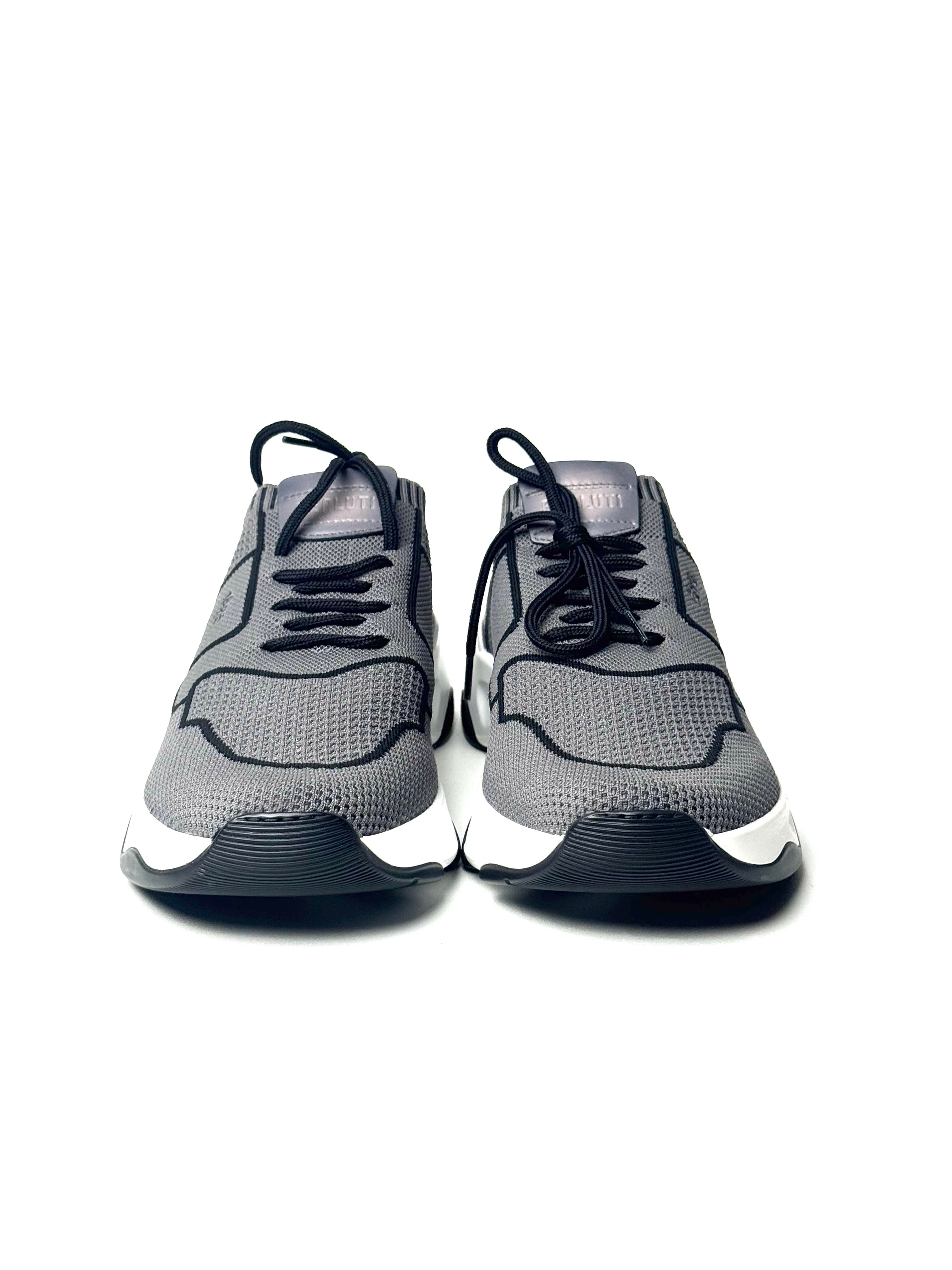 Berluti Knit B Logo Grey Sneakers