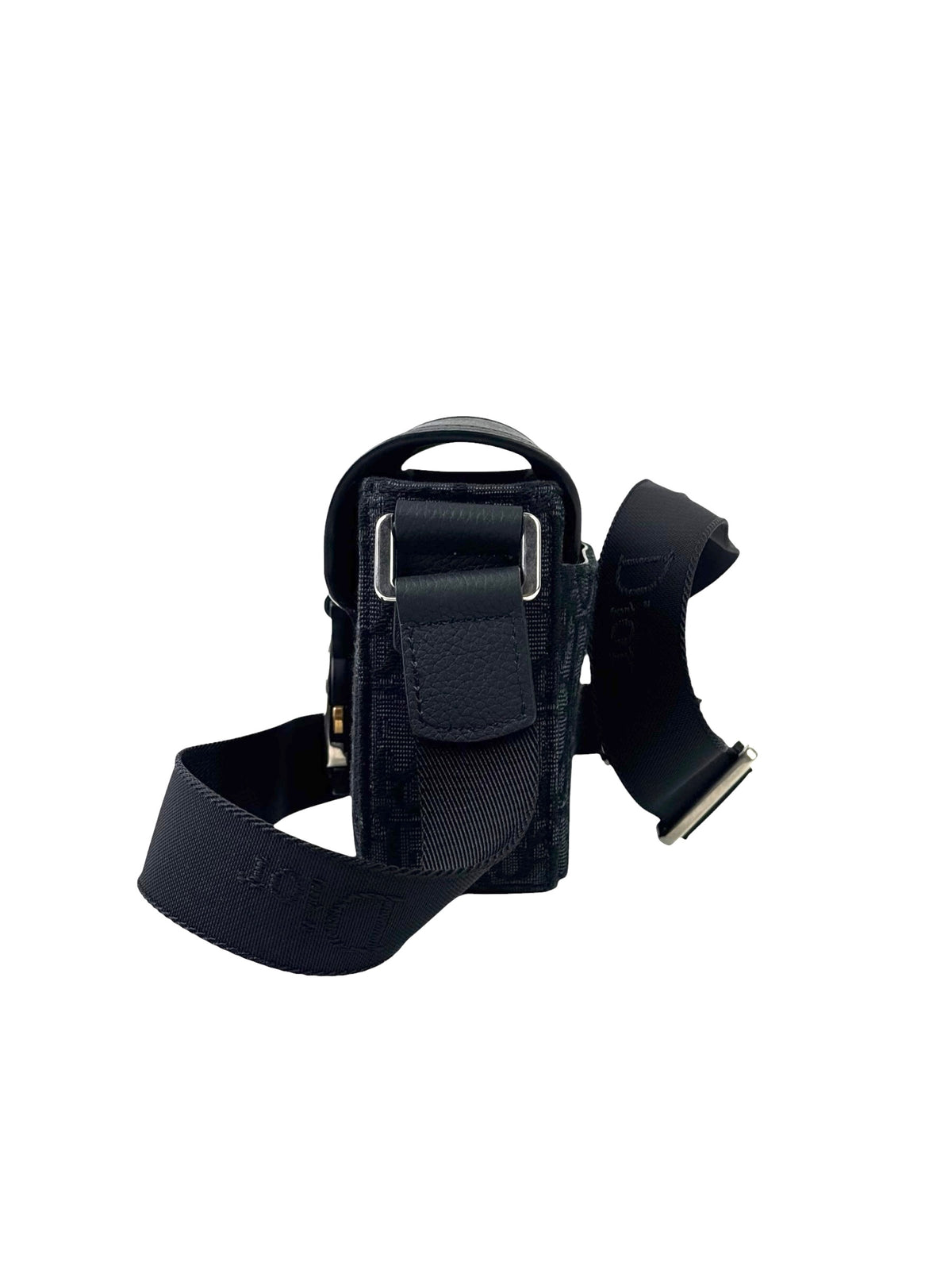 Christian Dior Heritage Saddle Grain Leather & Oblique Jacquard Slingbag