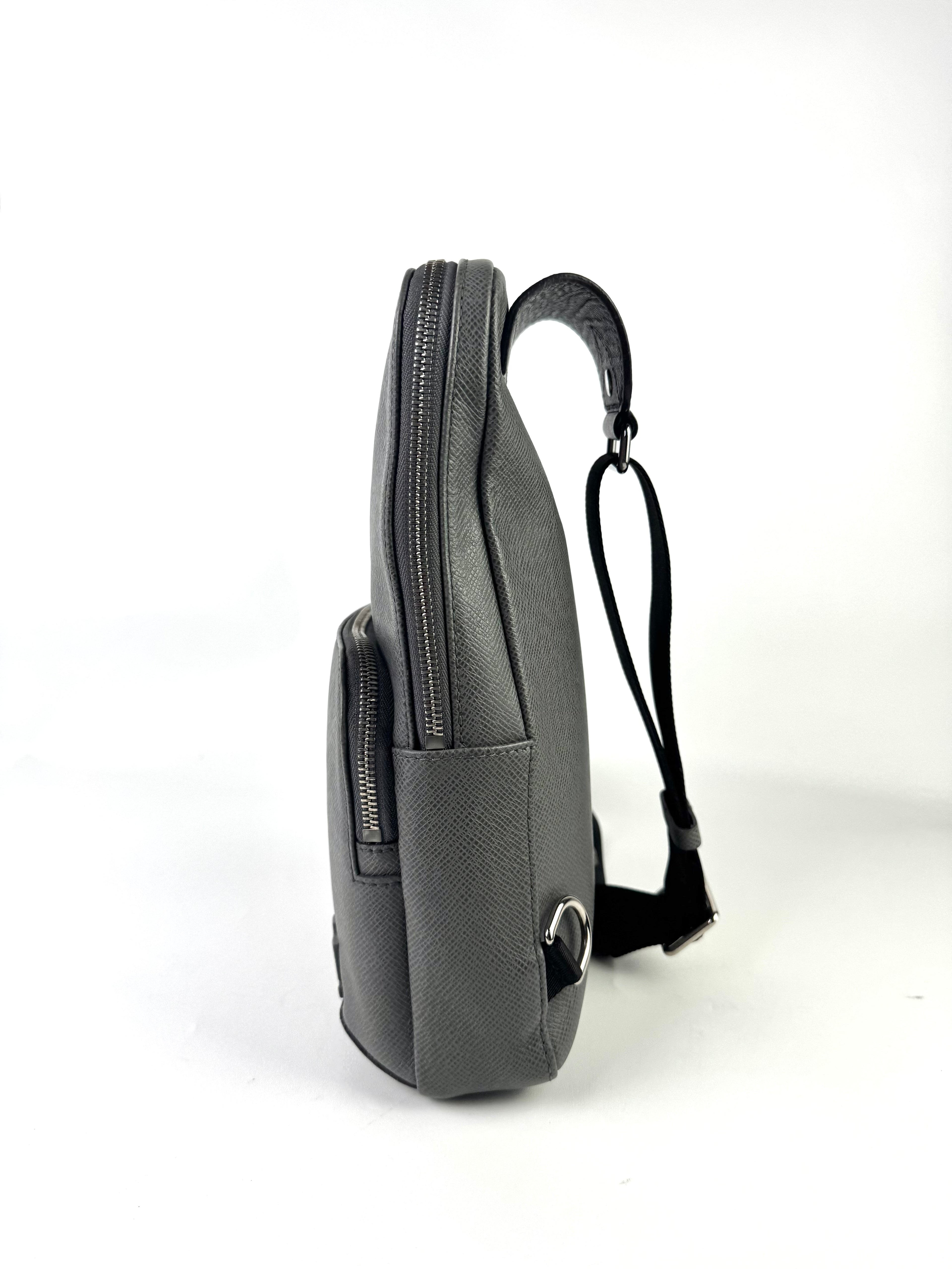 Louis Vuitton Taiga Leather Grey Avenue Sling Bag