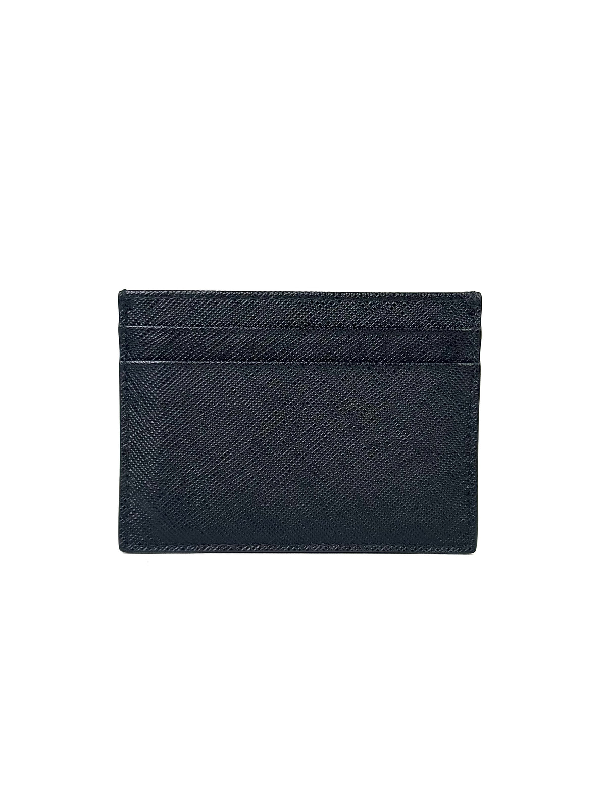 Prada Triangle Logo Saffiano Leather Card Holder
