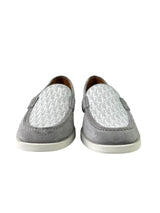Christian Dior Oblique Jacquard White Grey Suede Slip-On 2