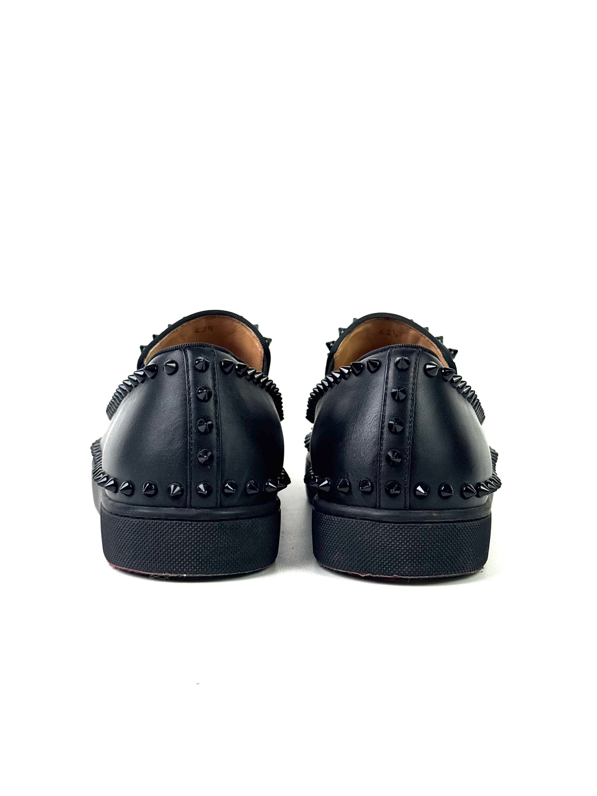 Christian Louboutin PIK Boat Black Leather Slip On