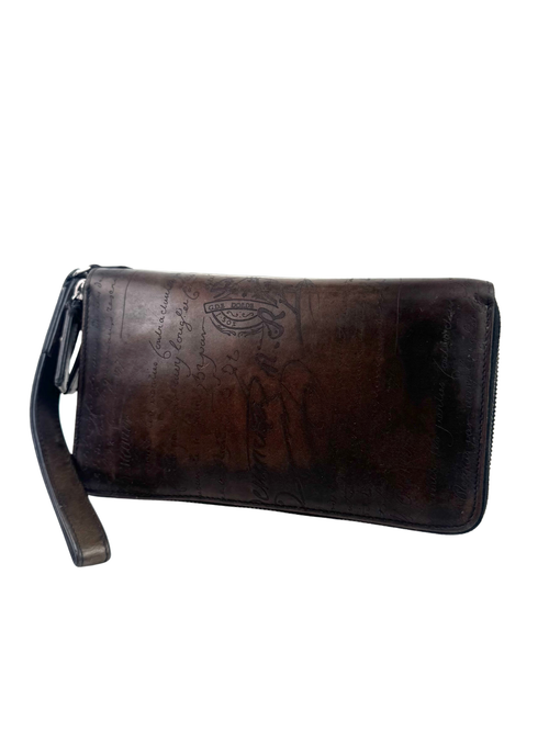 Berluti Tali Maxi Scritto Dark Brown Wallet