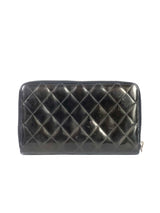 Chanel Patent Leather Black Long Wallet 4