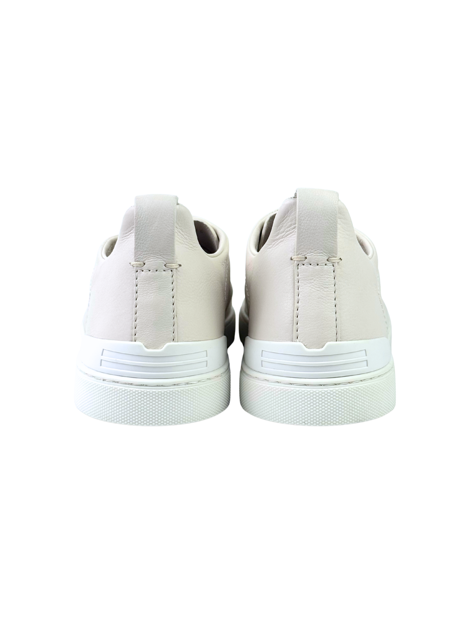 Zegna Triple Stitch Second Skin White Slip-On
