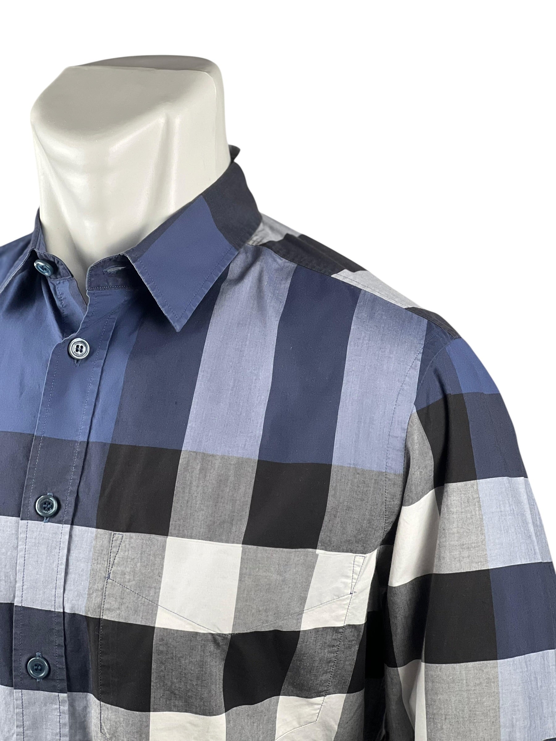 Burberry Nova Check Navy Long Shirt