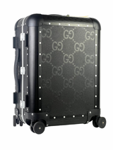 Gucci x FPM GG Jumbo Black Leather & Aluminum Cabin Luggage 2