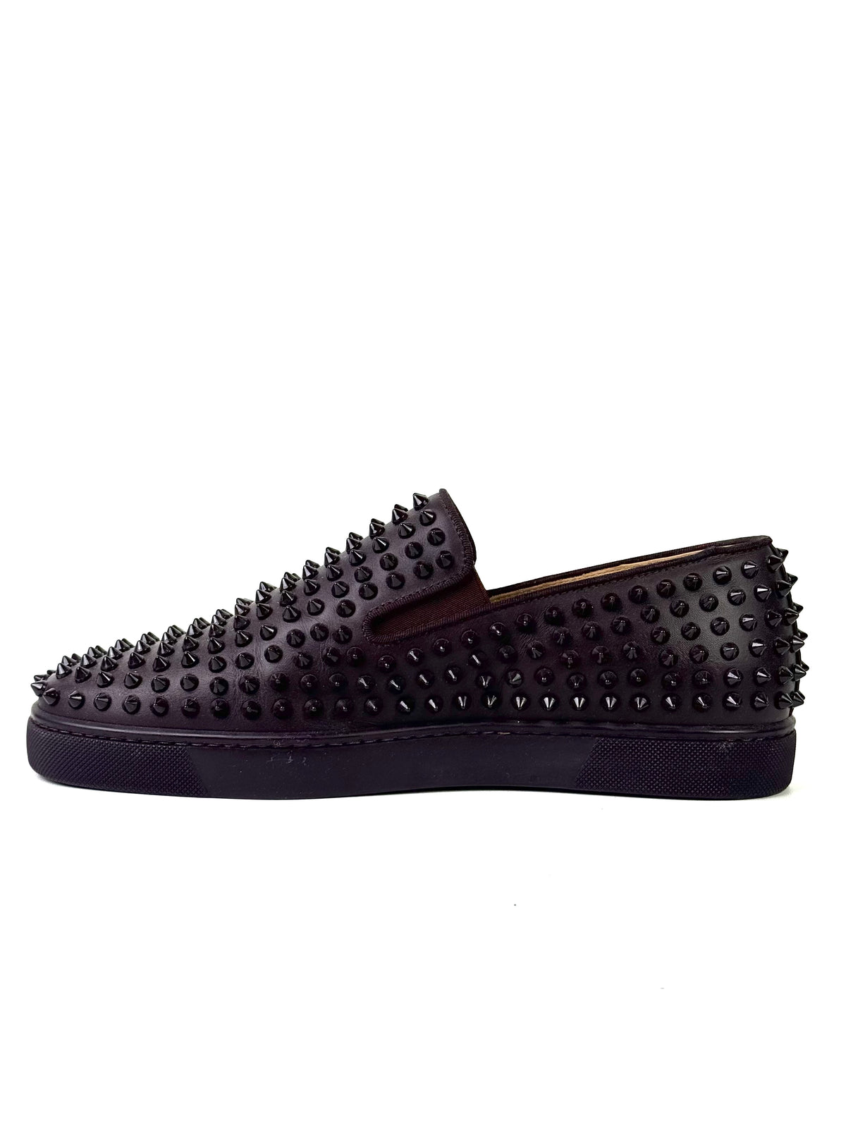 Christian Louboutin Rollerboat Mocha Leather Slip On