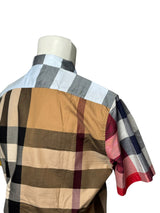 Burberry London Brown Till Blue Check Short Sleeve Shirt 4