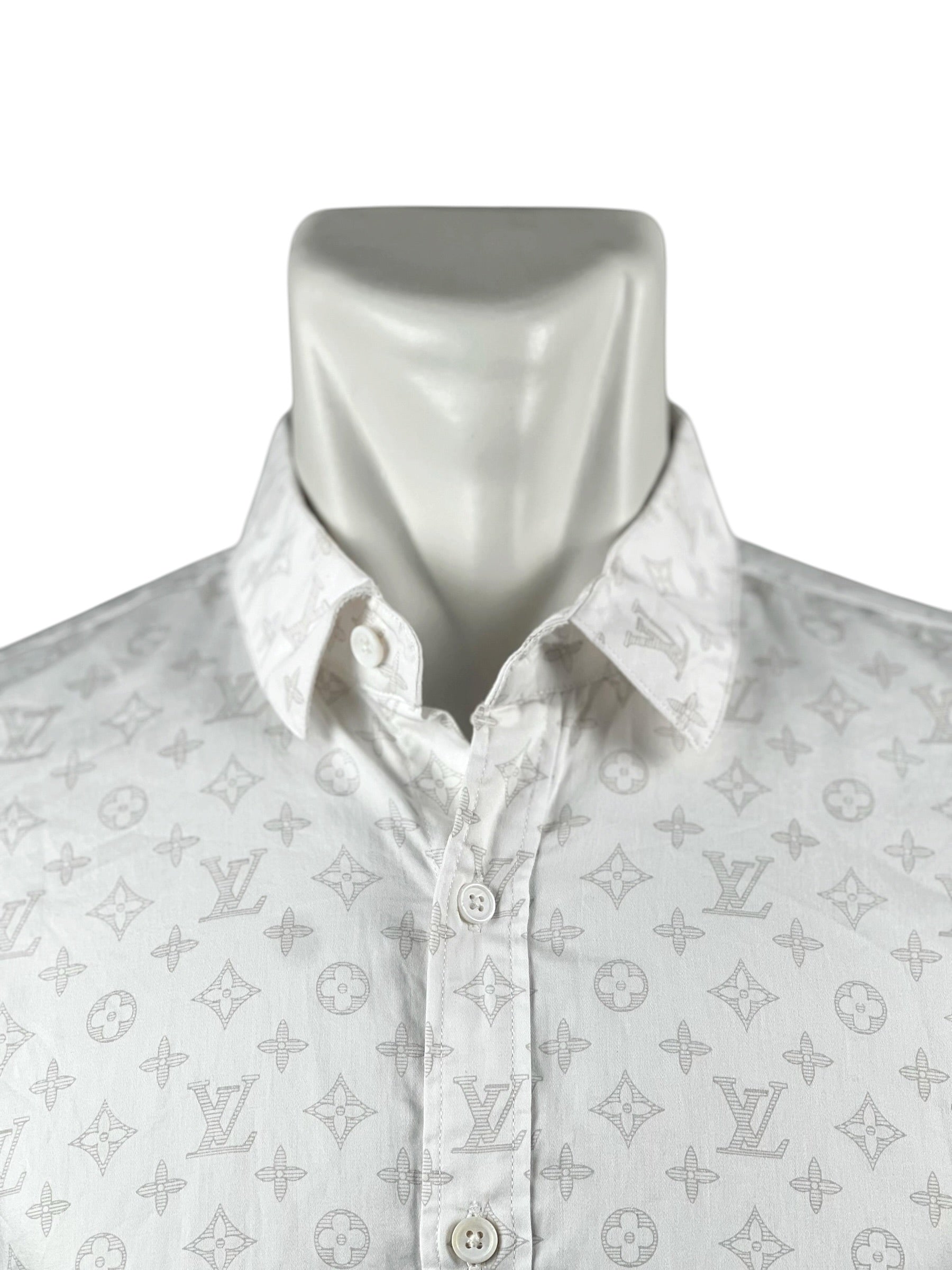 Louis Vuitton Monogram White Long Shirt