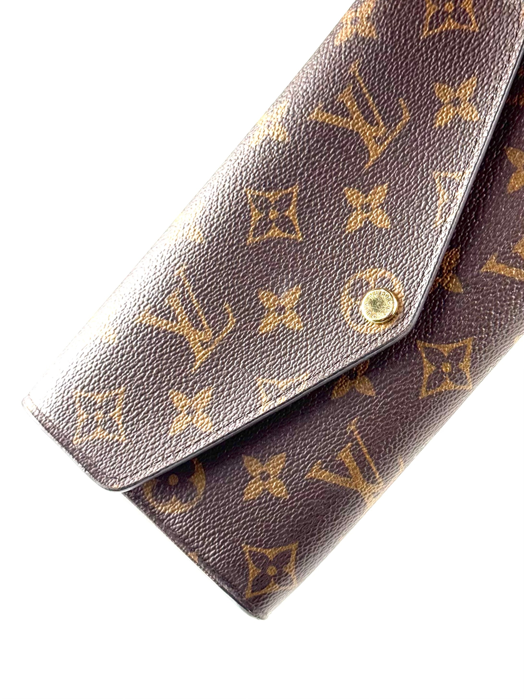 Louis Vuitton Sarah Monogram Macassar Long Wallet