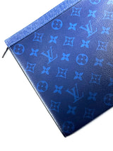 Louis Vuitton Monogram Blue Taigarama Pochette Voyage 6