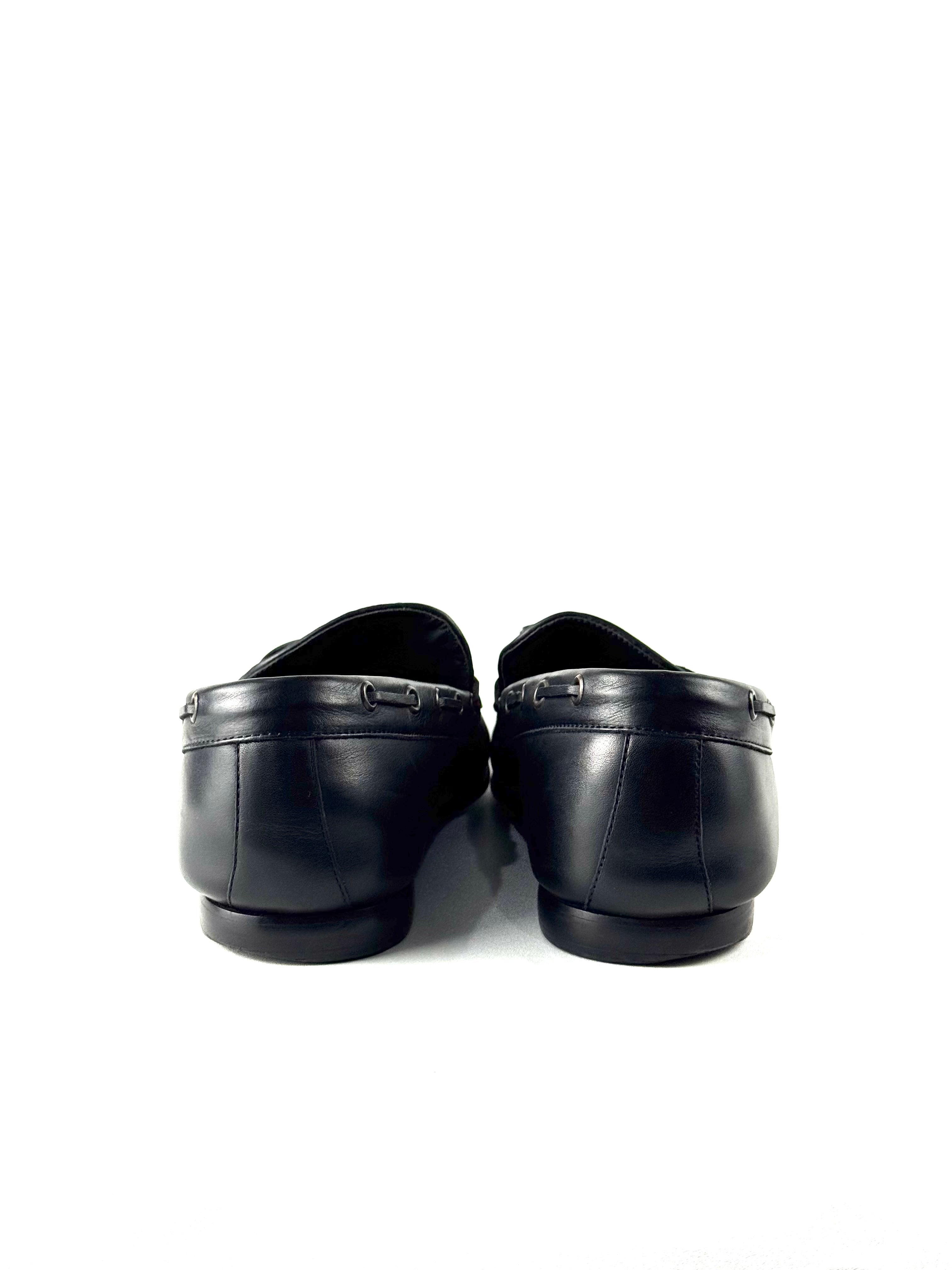 Bottega Veneta Intrecciato Black Leather Loafers