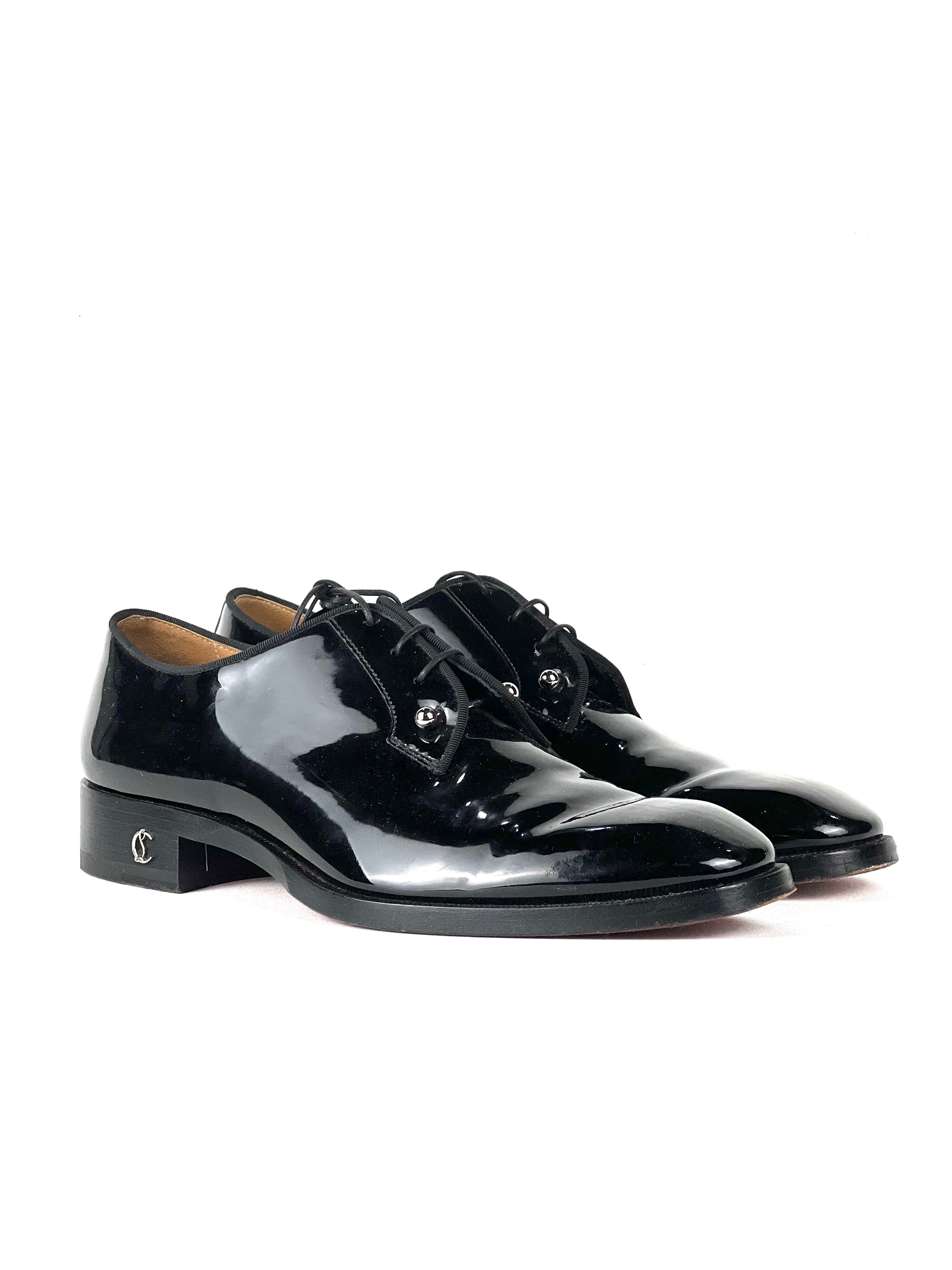 Christian Louboutin Black Patent Loafers