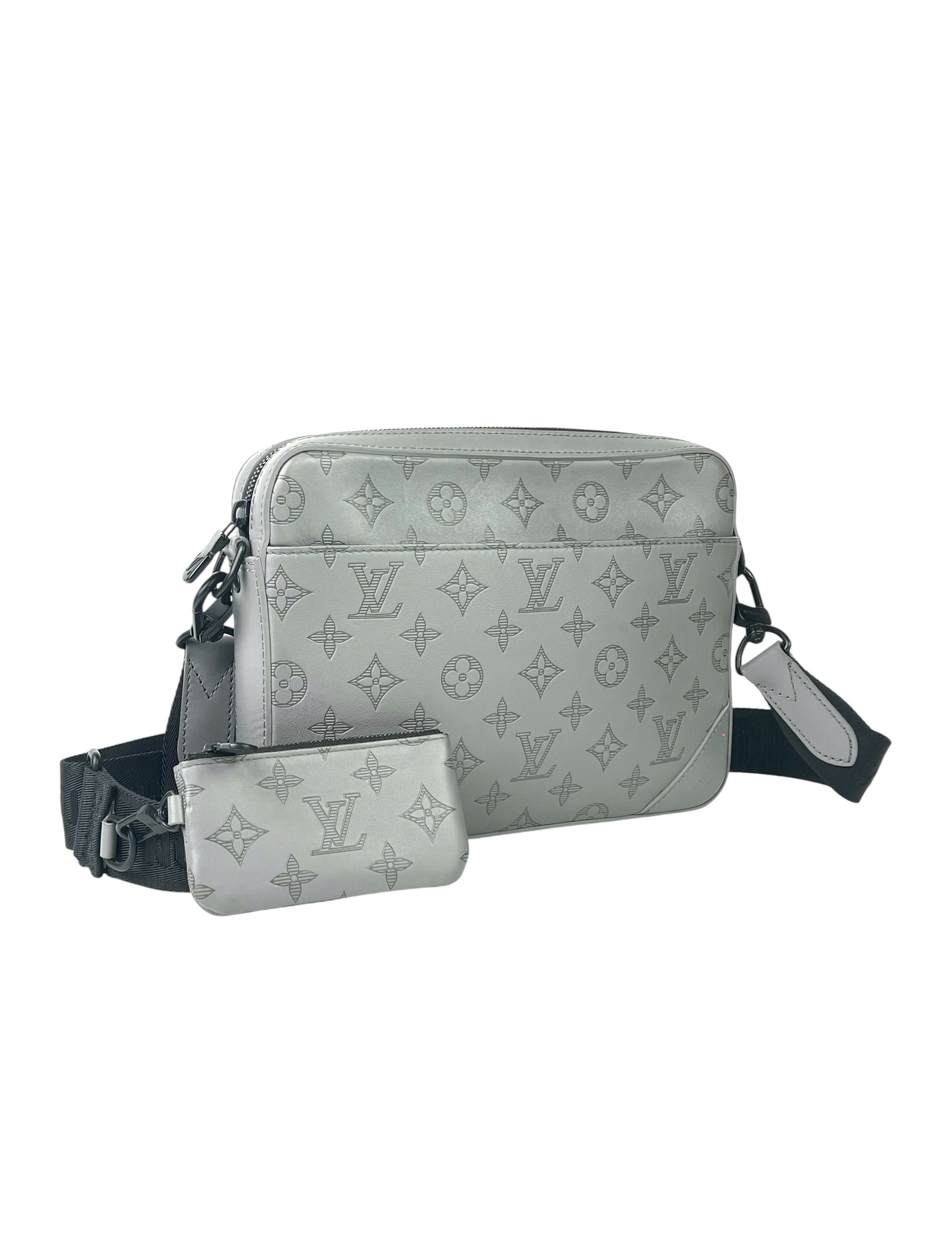 Louis Vuitton Shadow Monogram Grey Duo Messenger Bag
