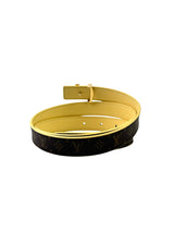 Louis Vuitton Gold Buckle 20MM Monogram Macassar Belt 4