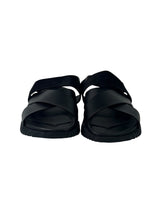 Hermès Electric Black Leather Suede Sandals 2