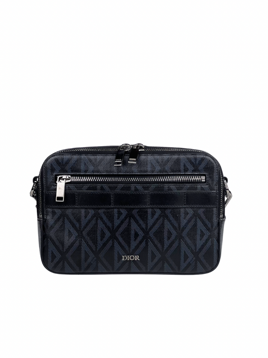 Christian Dior Diamond Black Safari Messenger Bag