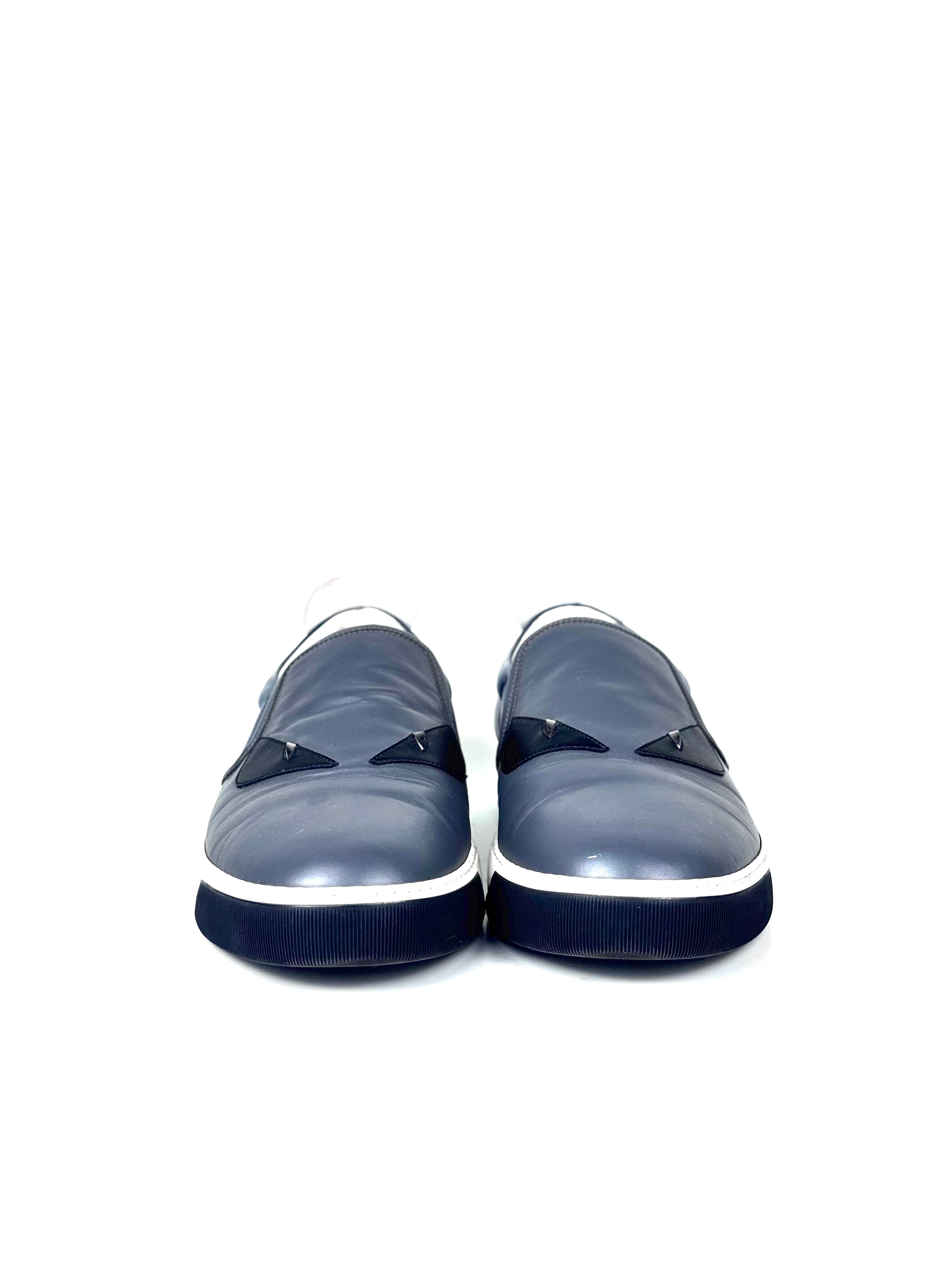 Fendi Monster Eye Grey Spike Slip On