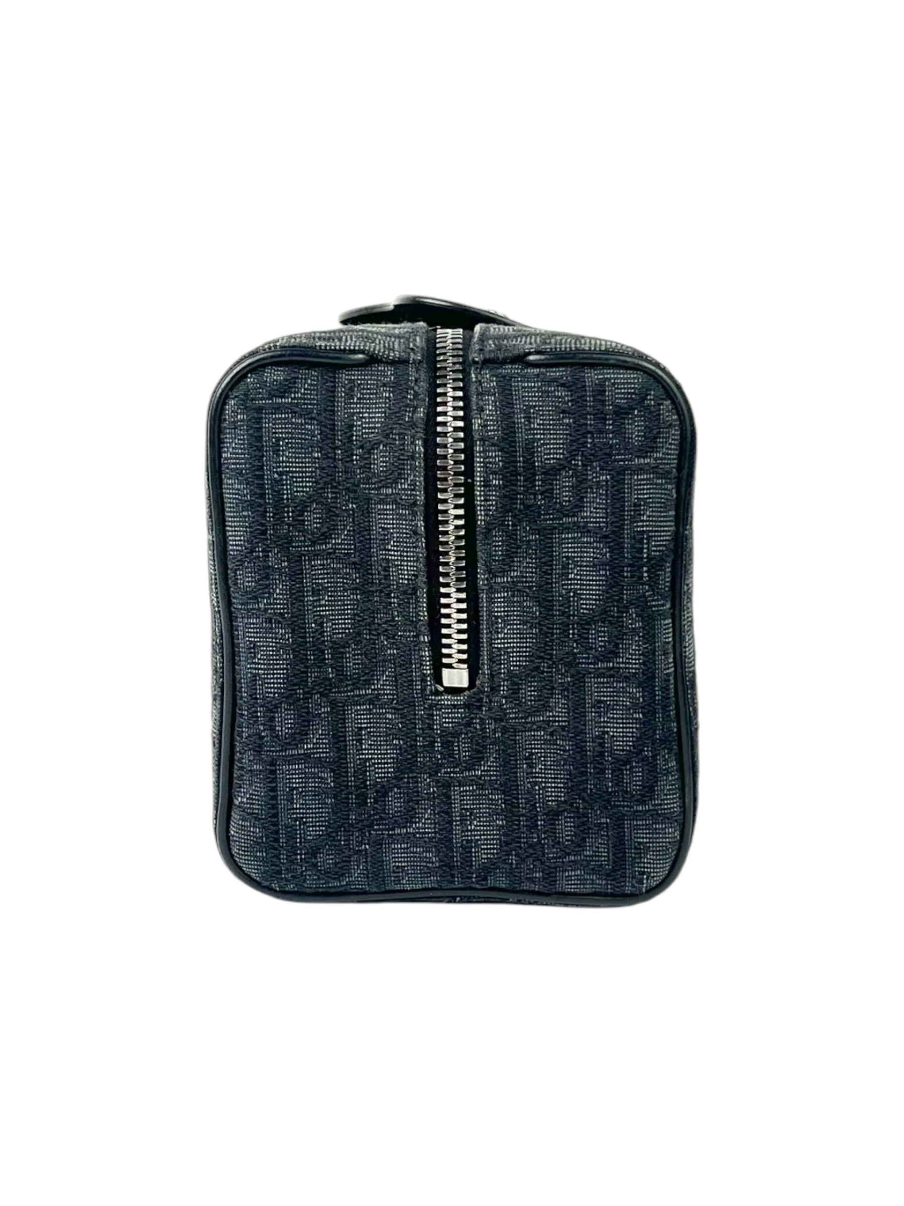 Christian Dior Oblique Jacquard Black Toiletry Pouch