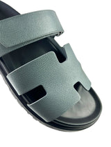 Hermès Chypre Blue Leather Sandals 6