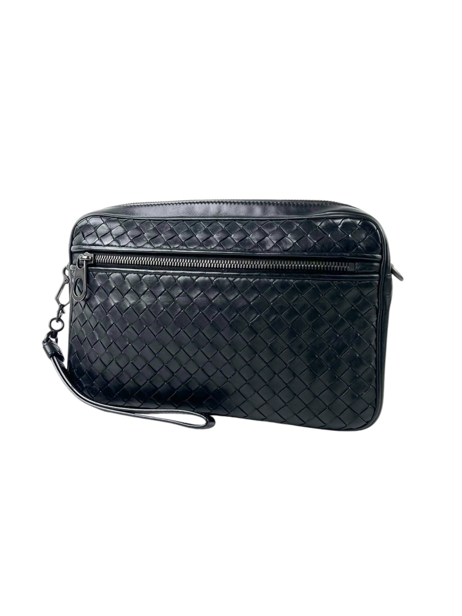 Bottega Veneta Intrecciato Black Clutch