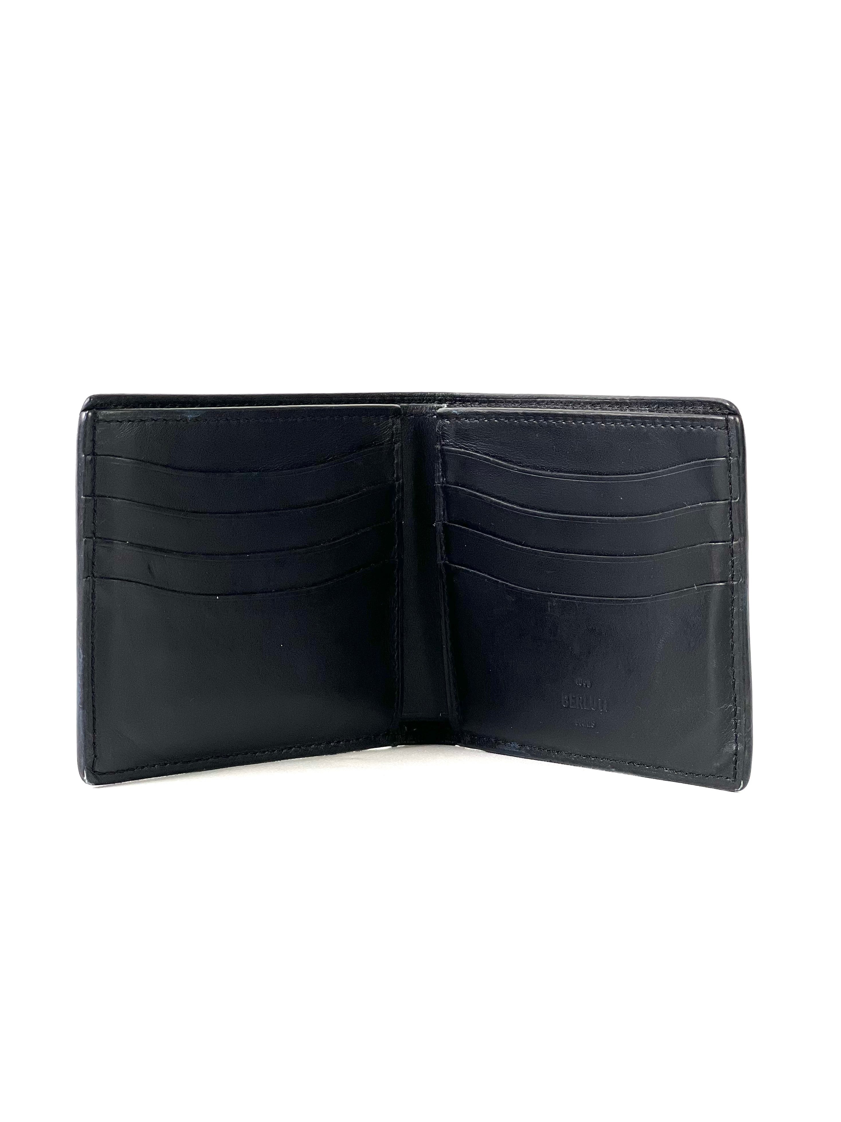 Berluti Scritto Blue Makore Compact Wallet