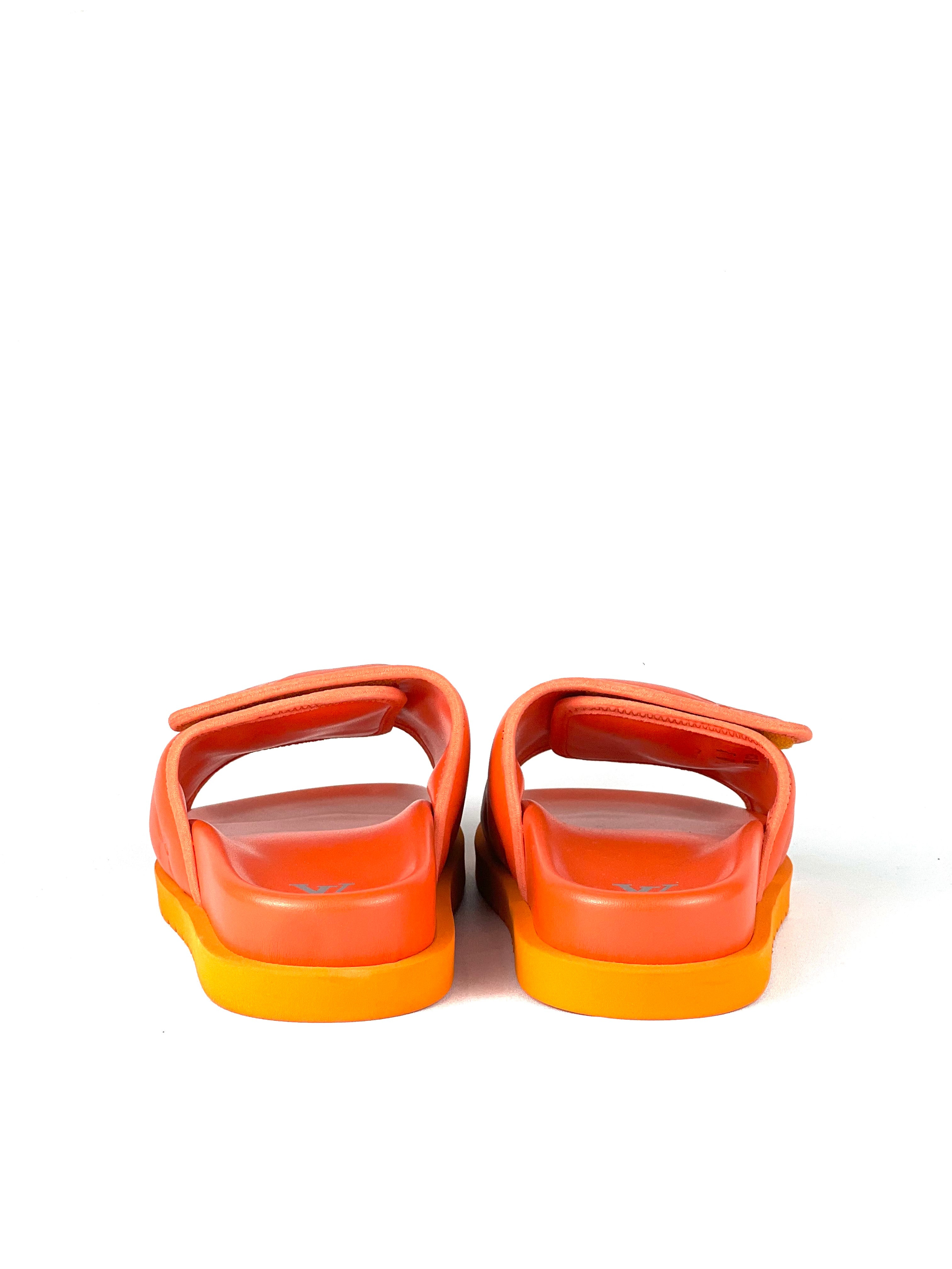 Louis Vuitton Miami Monogram Orange Mules