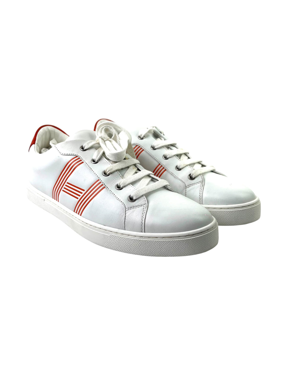 Hermès Advantage White Leather Sneakers