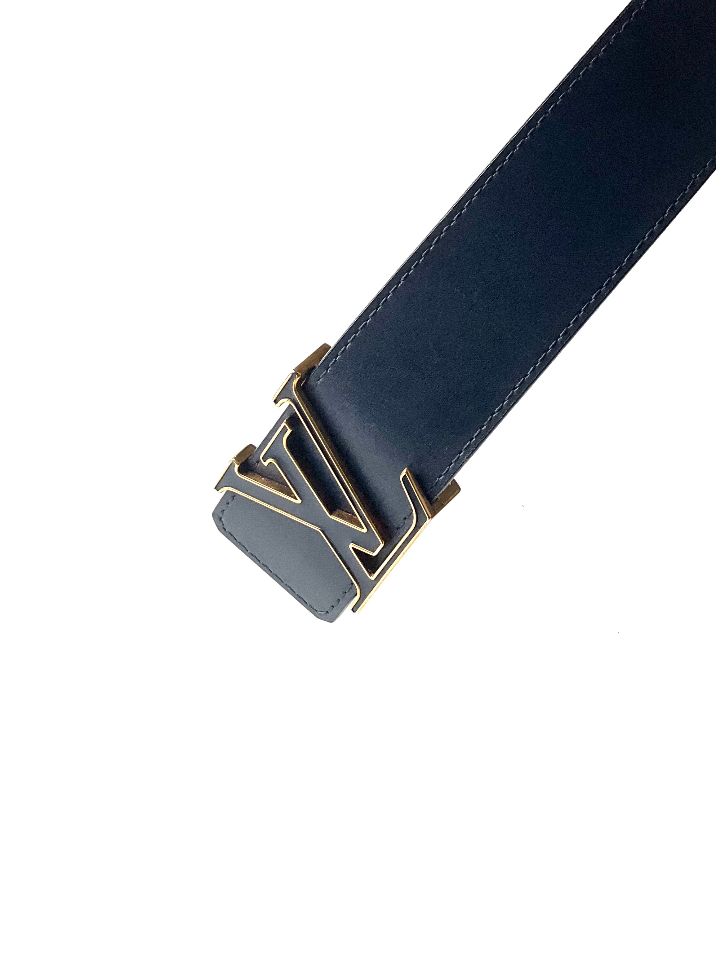 Louis Vuitton Initial Logo Navy Reversible Belt