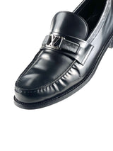 Louis Vuitton Monogram Calf Leather Black Major Loafers 6