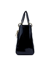 Lady Dior Black Patent GHW Handbag 4