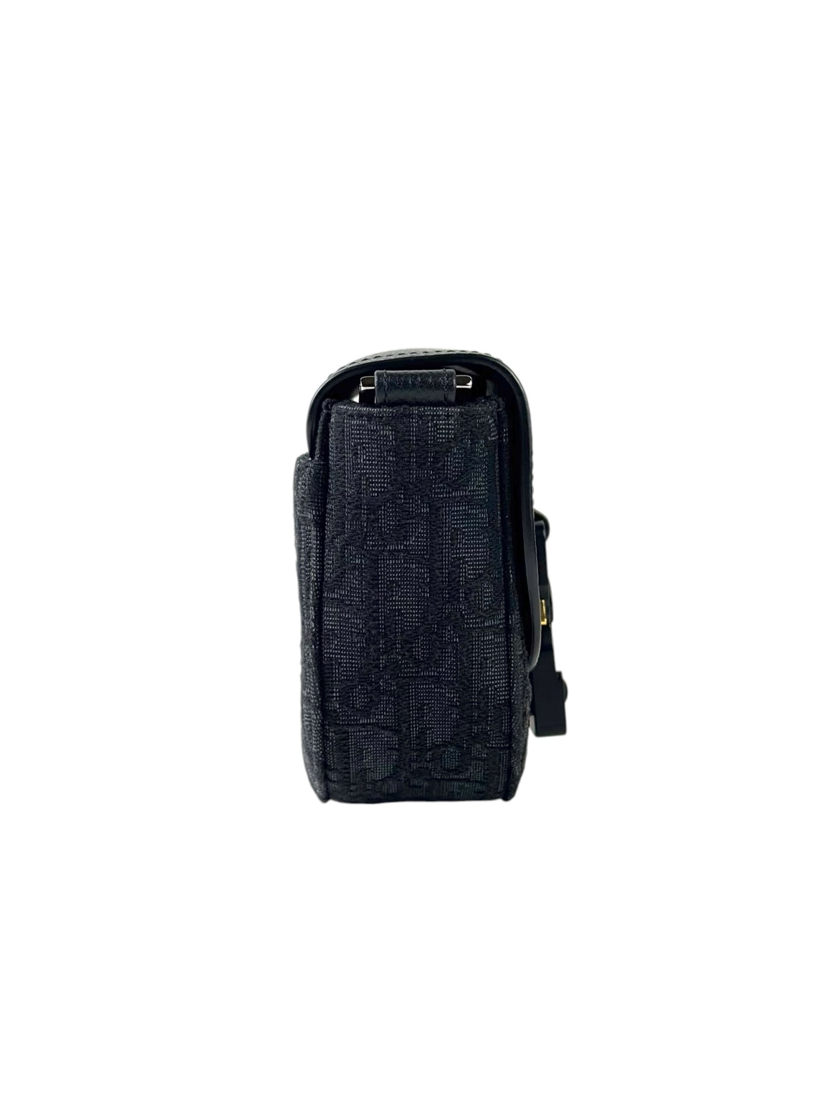 Christian Dior Black Oblique Jacquard Mini Saddle Messenger Bag